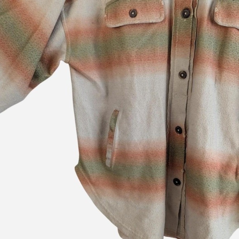 Free People Printed Ruby Shacket Marzipan Combo Oversized Medium - Picture 10 of 13